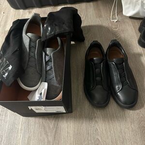 Men's Black Zegna Sneakers
